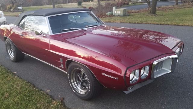 1969 Red Pontiac Firebird Convertible