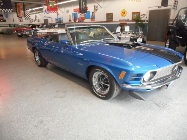1970 Blue Ford Mustang Convertible
