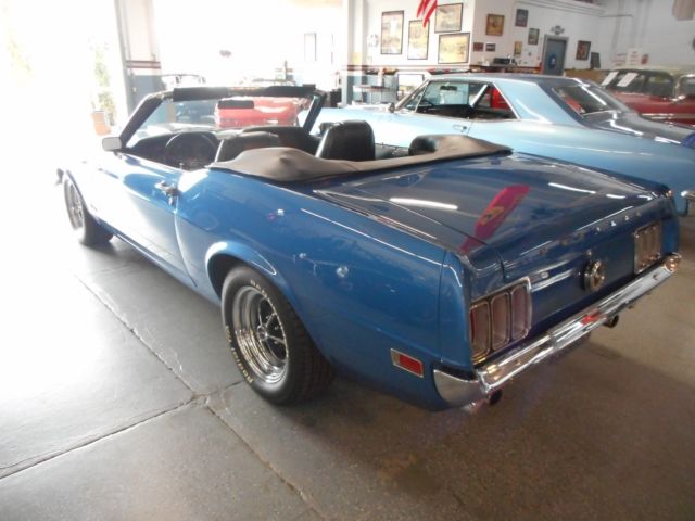 1970 Blue Ford Mustang Convertible