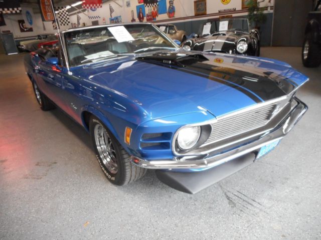 1970 Blue Ford Mustang Convertible