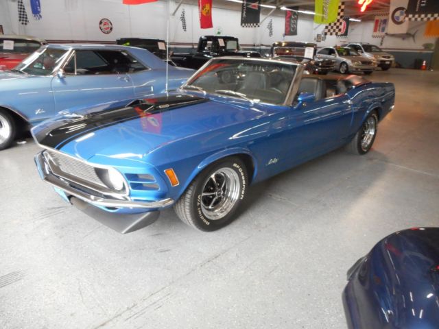 1970 Blue Ford Mustang Convertible