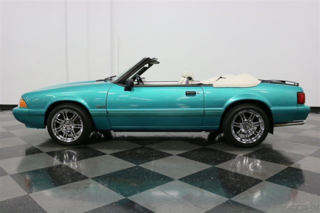 1993 Teal Ford Mustang Convertible