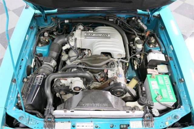 1993 Teal Ford Mustang Convertible