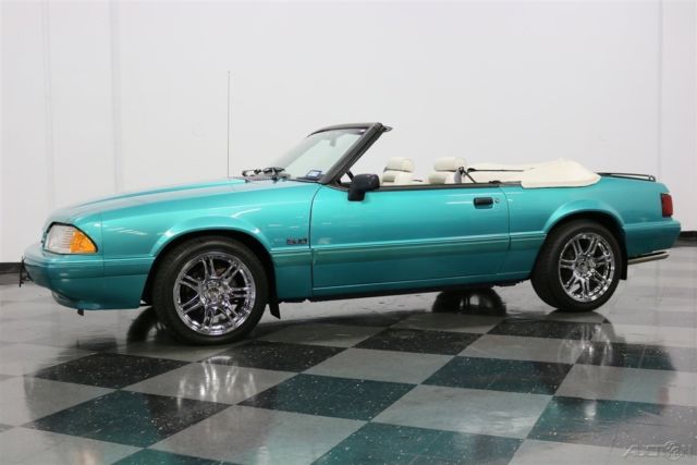 1993 Teal Ford Mustang Convertible