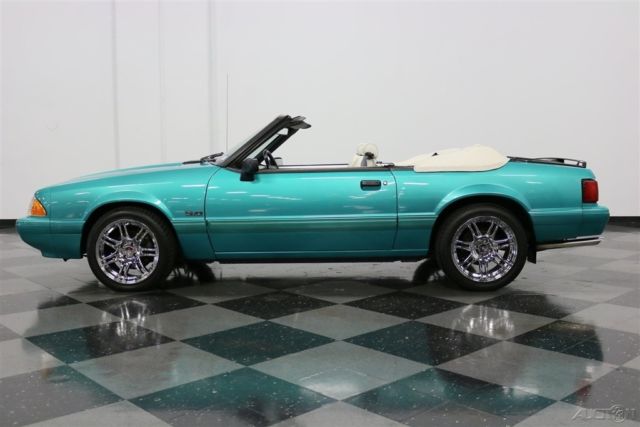 1993 Teal Ford Mustang Convertible