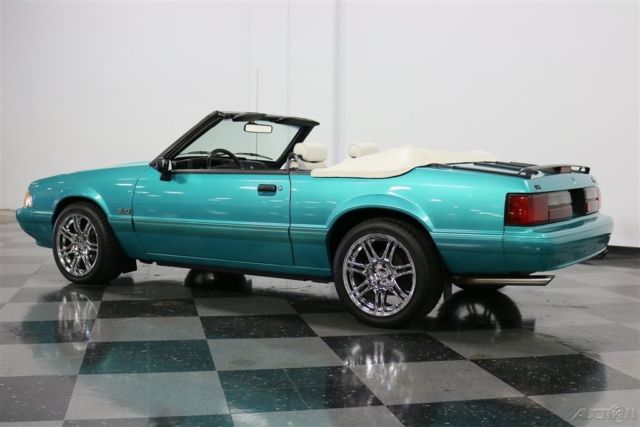 1993 Teal Ford Mustang Convertible