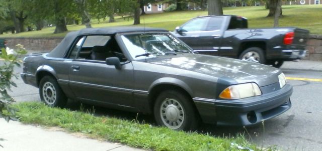 1992 gray Ford Mustang Convertible