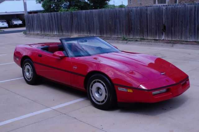 1986 Red Chevrolet Corvette Convertible