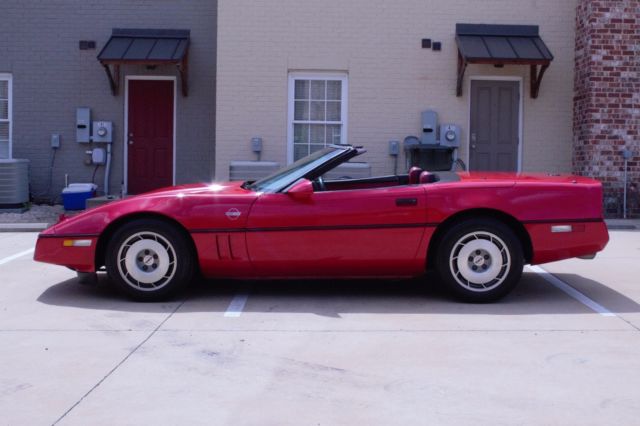 1986 Red Chevrolet Corvette Convertible