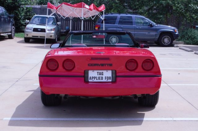1986 Red Chevrolet Corvette Convertible