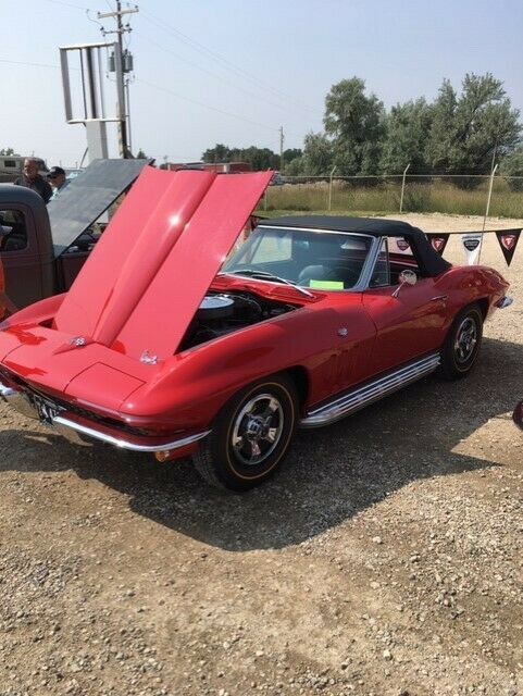 1966 Red Chevrolet Corvette Convertible