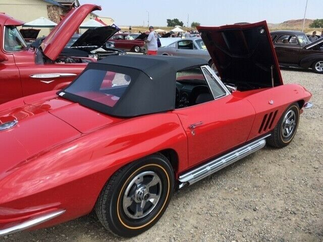 1966 Red Chevrolet Corvette Convertible