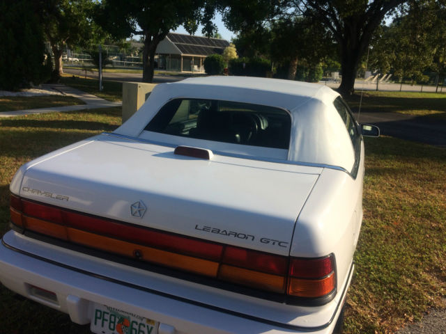 1993 White Chrysler LeBaron Convertible