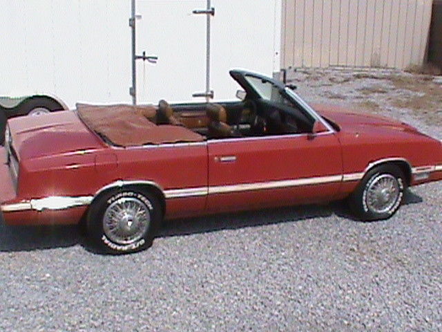 1982 Red Chrysler LeBaron Convertible