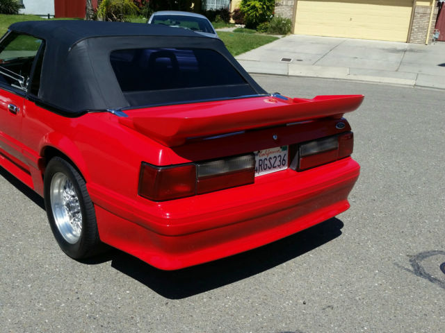1991 Red Ford Mustang Convertible