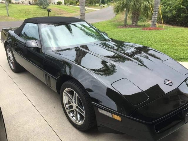 1989 Black Chevrolet Corvette Convertible