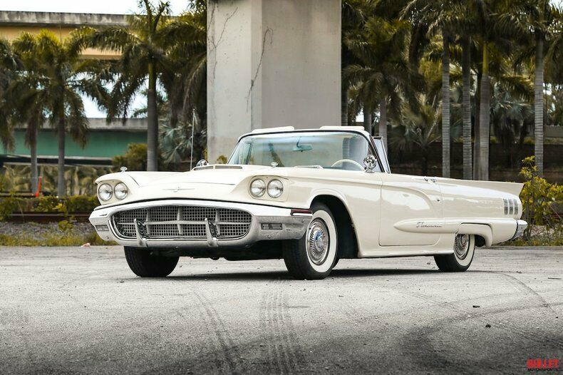 1960 White Ford Thunderbird Convertible