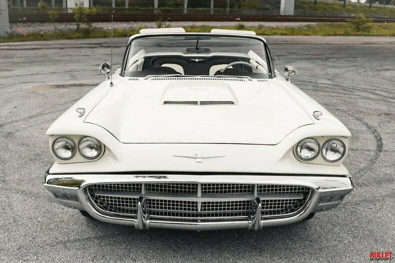 1960 White Ford Thunderbird Convertible