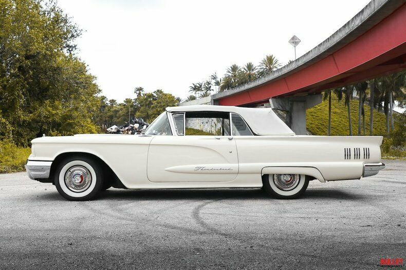 1960 White Ford Thunderbird Convertible