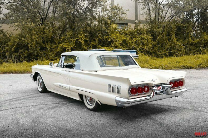 1960 White Ford Thunderbird Convertible