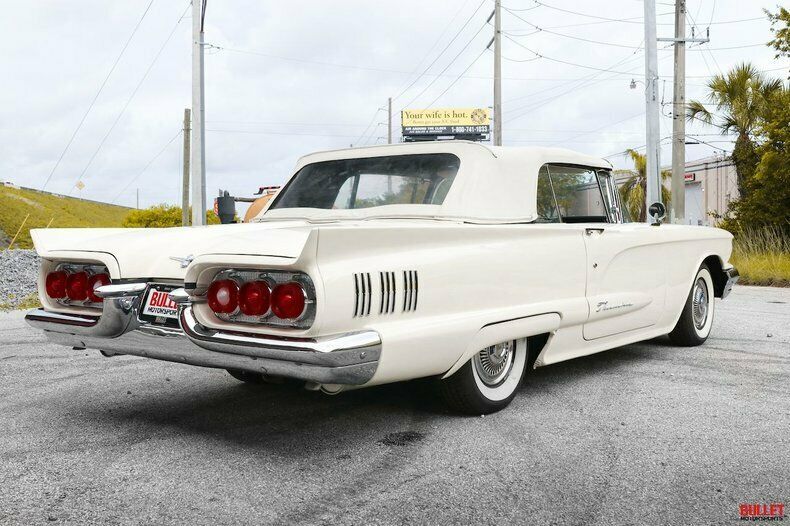 1960 White Ford Thunderbird Convertible