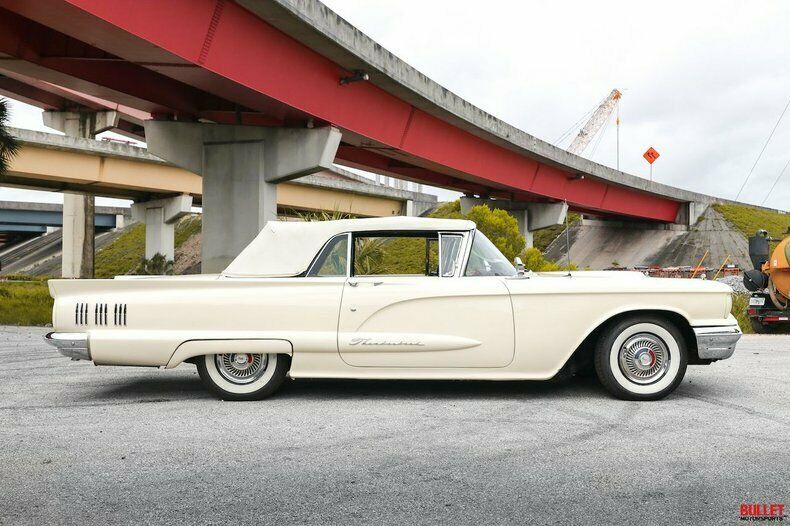 1960 White Ford Thunderbird Convertible
