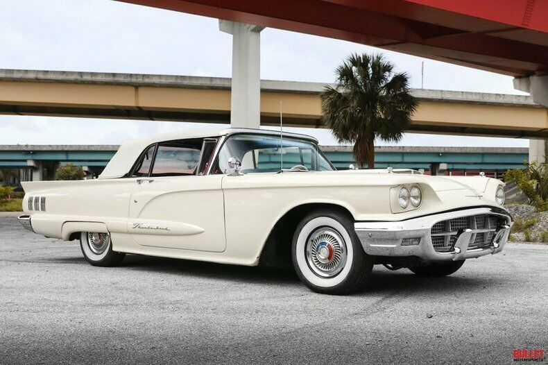 1960 White Ford Thunderbird Convertible