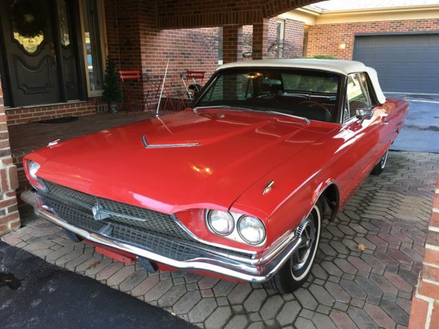 1966 Red Ford Thunderbird Convertible