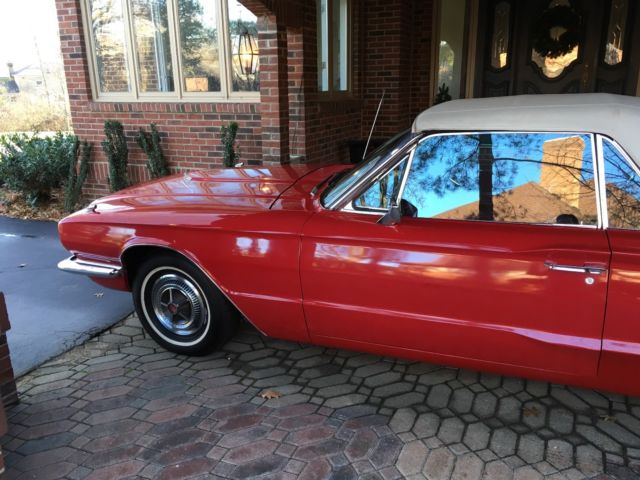1966 Red Ford Thunderbird Convertible
