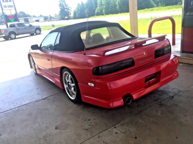 1993 Red Nissan 240SX Convertible