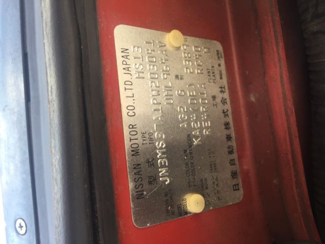 1993 Red Nissan 240SX Convertible