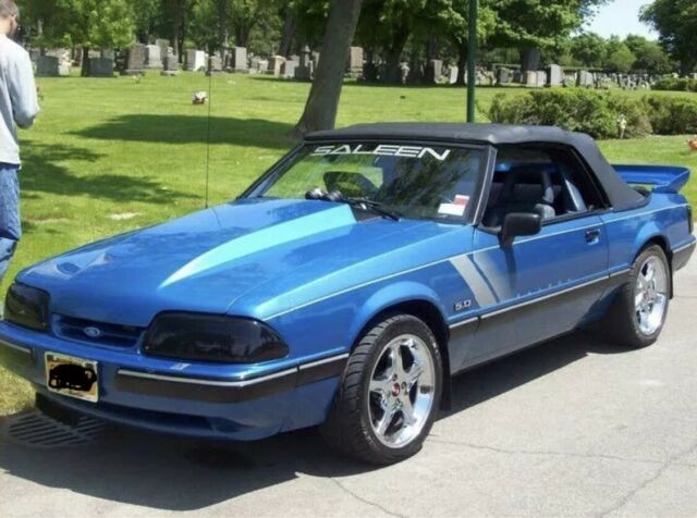 1988 Blue Ford Mustang Convertible