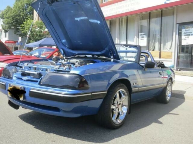 1988 Blue Ford Mustang Convertible