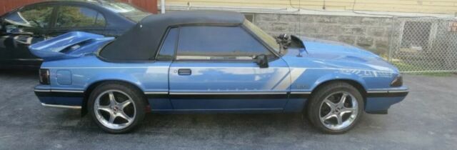 1988 Blue Ford Mustang Convertible