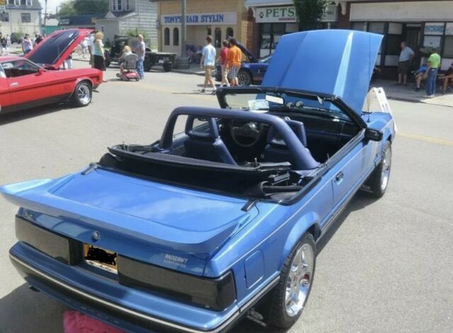 1988 Blue Ford Mustang Convertible