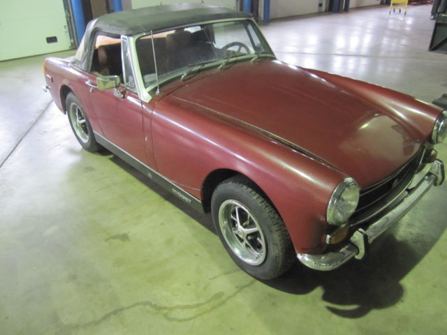 1974 Burgundy MG MGB Convertible