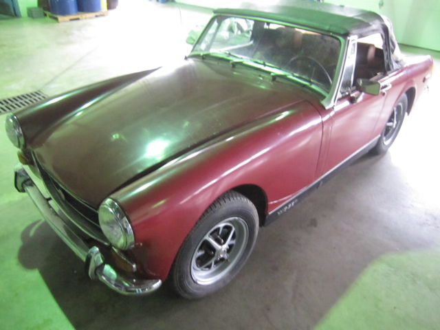 1974 Burgundy MG MGB Convertible