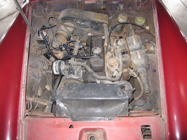 1974 Burgundy MG MGB Convertible