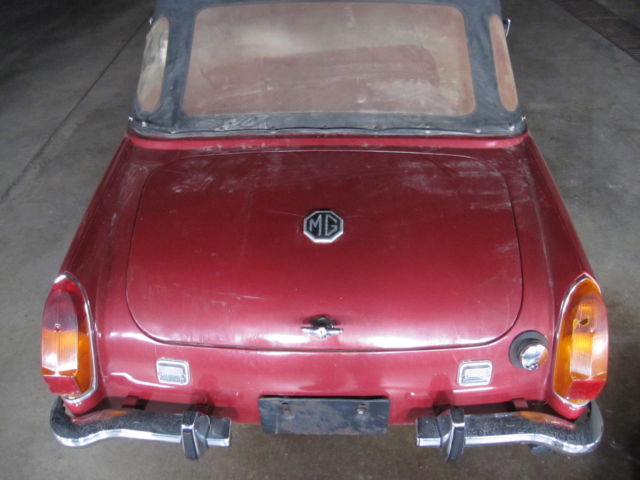 1974 Burgundy MG MGB Convertible