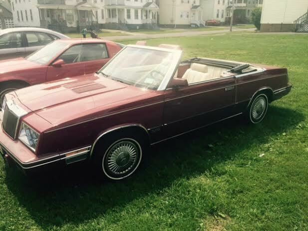 1984 Burgundy Chrysler LeBaron Convertible