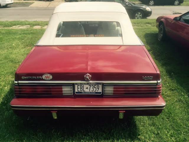 1984 Burgundy Chrysler LeBaron Convertible