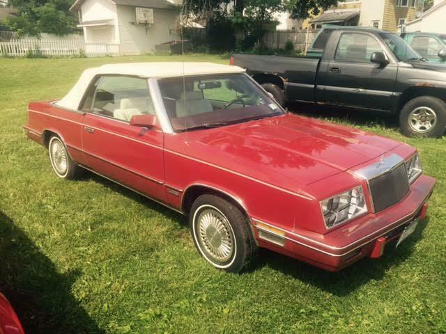 1984 Burgundy Chrysler LeBaron Convertible