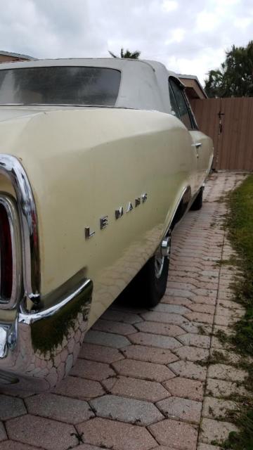 1966 Yellow Pontiac Le Mans Convertible