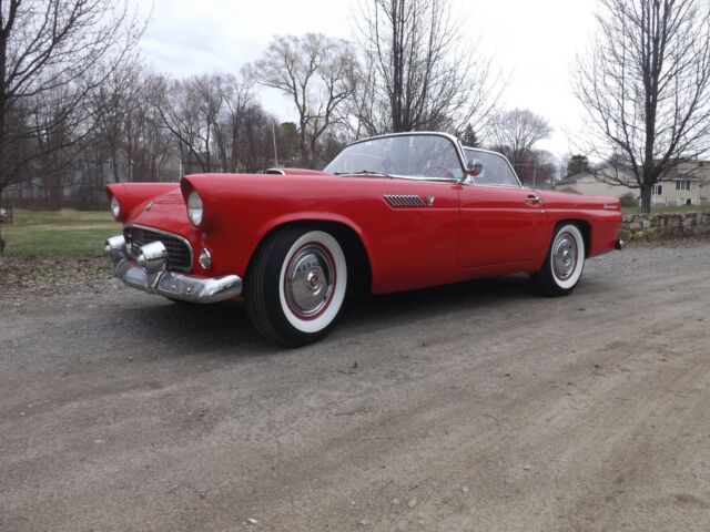 1955 Red Ford Thunderbird Convertible