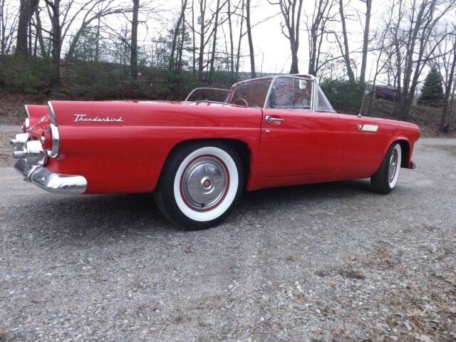 1955 Red Ford Thunderbird Convertible