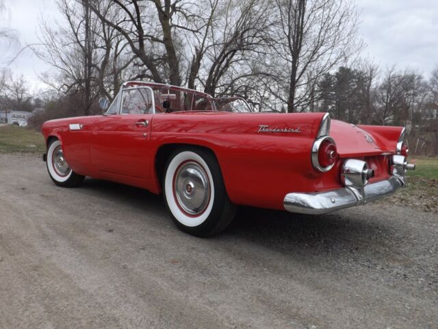 1955 Red Ford Thunderbird Convertible