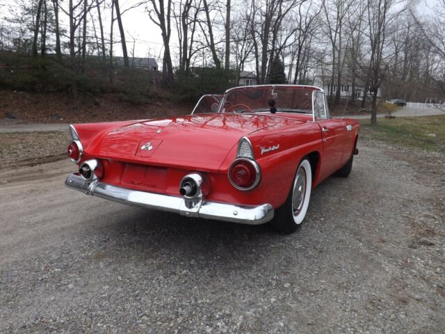 1955 Red Ford Thunderbird Convertible
