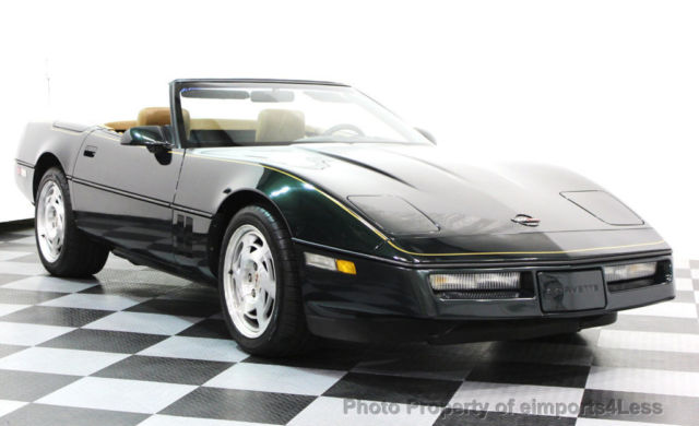 1990 POLO GREEN Chevrolet Corvette Convertible