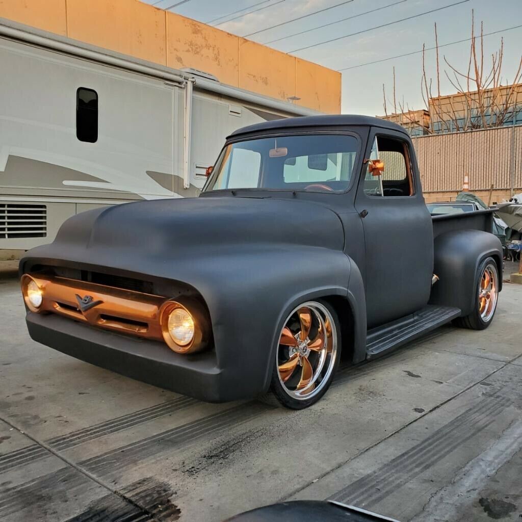 1955 Black Ford F-100 Standard Cab Pickup