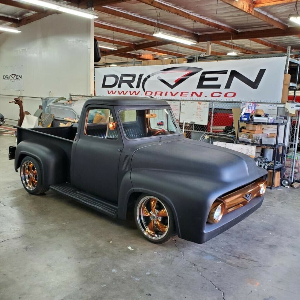 1955 Black Ford F-100 Standard Cab Pickup